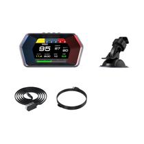 HUD Para Carro OBD2 GPS Computador De Bordo Projetor Digital No Para-brisa Display Head up P17 Aviso