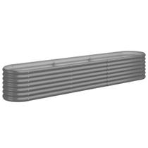 Huerto Elevado para Patio vidaXL Acero con Recubrimiento en Polvo Gris 224x40x36 cm