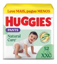 Huggies Fralda Pants Premium Natural Care XXG 52 Fraldas