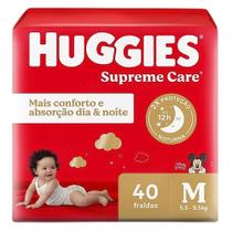 Huggies fraldas supreme care m com 40 unidades