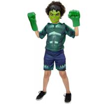 Hulk Com Luvas E Mascara Infantil Super Herois Meninos Inf