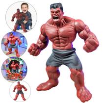 Hulk Vermelho Boneco Gigante Articulado Marvel 50cm Disney