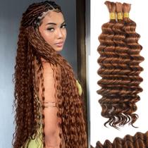 Human Braiding Hair BIZVUS Deep Wave, 24 polegadas, 110 g, 3 pacotes Human Braiding Hair BIZVUS Deep Wave, 24 polegadas, 110 g, 3 pacotes