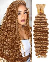 Human Braiding Hair Flagship Deep Wave 100g 40cm Honey Blonde