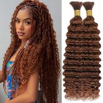 Human Braiding Hair Hair Hair Hair Braids 18 cm, castanho ruivo