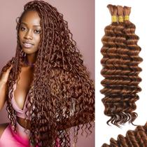 Human Braiding Hair MOTFIN 18 polegadas Curly 110g, 3 pacotes Human Braiding Hair MOTFIN 18 polegadas Curly 110g, 3 pacotes