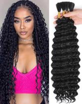 Human Braiding Hair Qulueo 22" Curly Brazilian 110g 4 pacotes