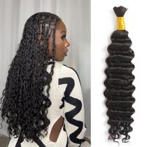 Human Braiding Hair YWIGS Deep Wave 50 g 100% virgem 18 polegadas Human Braiding Hair YWIGS Deep Wave 50 g 100% virgem 18 polegadas