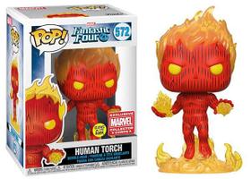 Human Torch - Funko - Marvel - Fantastic Four - 572 - Collector Corps Exclusive - Glows in the dark