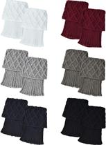 Huoguo, 6 pares de meias femininas, punhos, malha, crochê, polainas curtas, botas de inverno, cores sortidas