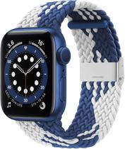 Huoguo compatível com Apple Watch pulseiras iWatch 38 mm 40 mm 41 mm 42 mm 44 mm 45 mm mulheres homens, ajustável trançado solo loop elástico elástico pulseira esportiva para iWatch Series 7/6/SE/5/4/3/2/1 Huoguo compatível com Apple Watch pulseiras iWatch 38 mm 40 mm 41 mm 42 mm 44 mm 45 mm mulheres homens, ajustável trançado solo loop elástico elástico pulseira esportiva para iWatch Series 7/6/SE/5/4/3/2/1