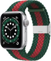 Huoguo compatível com pulseiras Apple Watch iWatch 38 mm/40 mm/41 mm - 4,5 -7,9" mulheres homens, ajustável trançado solo loop elástico elástico pulseira esportiva para iWatch Series 7/6/SE/5/4/3/2/1 Huoguo compatível com pulseiras Apple Watch iWatch 38 mm/40 mm/41 mm - 4,5 -7,9" mulheres homens, ajustável trançado solo loop elástico elástico pulseira esportiva para iWatch Series 7/6/SE/5/4/3/2/1