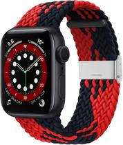 Huoguo compatível com pulseiras Apple Watch iWatch 38 mm/40 mm/41 mm - 4,5 -7,9" mulheres homens, ajustável trançado solo loop elástico elástico pulseira esportiva para iWatch Series 7/6/SE/5/4/3/2/1 Huoguo compatível com pulseiras Apple Watch iWatch 38 mm/40 mm/41 mm - 4,5 -7,9" mulheres homens, ajustável trançado solo loop elástico elástico pulseira esportiva para iWatch Series 7/6/SE/5/4/3/2/1