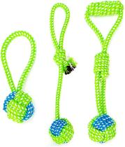 HUOGUO Dog Rope Toys Tough Durable Natural Cotton Rope Toys Set para mastigadores agressivos Médio Grande Cachorro Cachorro Pet Interactive Play Toys Set3 pçs/lote