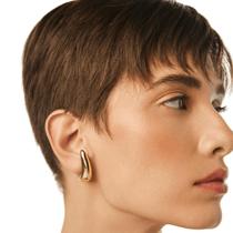 Hv1 brinco feminino ear hook dourado earhook sereno luxuoso