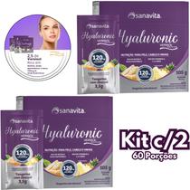 Hyaluronic Verisol Sanavita - Kit 2x Colágeno com Ácido Hialurônico Vitaminas e Minerais - 60 Sachês Hyaluronic Verisol Sanavita - Kit 2x Colágeno com Ácido Hialurônico Vitaminas e Minerais - 60 Sachês