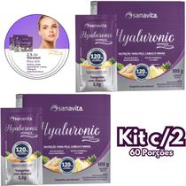 Hyaluronic Verisol Sanavita - Kit 2x Colágeno com Ácido Hialurônico Vitaminas e Minerais - 60 Sachês