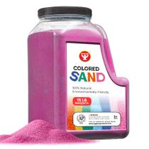 Hygloss de areia colorido para artesanato em areia, garrafa magenta de 6,8 kg