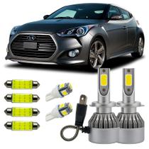 Hyundai Veloster 2011 A 2013 Led H7 Farol Baixo Teto Ré T10