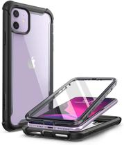 i-Blason Ares Case para iPhone 11 6,1 polegadas (versão 2019), caixa de para-choques de duas camadas robustas com protetor de tela embutido (preto)