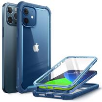 i-Blason Ares Case para iPhone 12, iPhone 12 Pro 6.1 Polegada (Versão 2020), Caixa de para-choques de duas camadas robustas com protetor de tela embutido (azul)