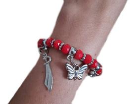 Iansã Pulseira Contas Vermelha orixá umbanda acessório Iansã Pulseira Contas Vermelha orixá umbanda acessório