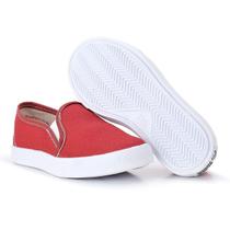 Iate Tênis Calce Fácil Infantil Menino Menina Vermelho Frio Escritório Black Jhons Confortável Dia a Dia Casual Sapatilha