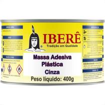 Ibere Massa Plastica Cinza 400 Grs - Kit C/12 Pc