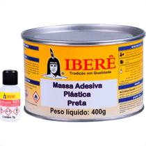 Ibere Massa Plastica Preta 400 Grs - Kit C/12 Pc