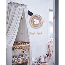 IBIZA VIBE MAMERIA Kids Bed Canopy with Frills Cotton Cover Net for Baby Crib Reading Nook Curtain Hideaway Penhor Round Tent Berçário Roupa de cama Play Room Decor