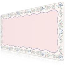 iCasso Alfombrilla XXL Rosa para Escritorio 90x40 cm Suave Antideslizante para Ratón
