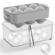 Ice Ball Maker ICEXXP Whisky com tampa e compartimento redondo de 1,9 polegadas