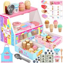 Ice Cream Toy INNOCHEER Wooden Ice Cream Play Set para crianças a partir de 3 anos Ice Cream Toy INNOCHEER Wooden Ice Cream Play Set para crianças a partir de 3 anos