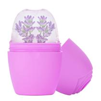 Ice Face Roller Evmliy Silicone para apertar e levantar a pele rosa