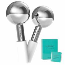 Ice Globes MonétBeauty em aço inoxidável para tratamentos faciais, prata