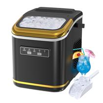 Ice Maker Zyerch Countertop 26 lbs/24H, 2 tamanhos de Ice Black