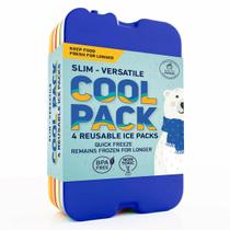 Ice Pack Reutilizável para Lancheira Slim - Embalagem Saudável (Conjunto com 4)