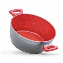 Ichef Polishop Panela Shark Series Vermelha 24cm Alumínio Antiaderente 6 Camadas Resistente ao Calor Distribuição Uniforme de Calor