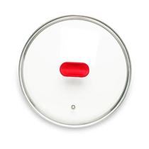 iChef Polishop Tampa Shark Series Vidro Temperado 28cm Vermelho com Saída de Vapor e Apoio Inteligente