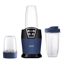 Ichef Power Nutri Machine 1000W Azul 127V Liquidificador com 2 Copos Ultraextração e Funções Automáticas Ichef Power Nutri Machine 1000W Azul 127V Liquidificador com 2 Copos Ultraextração e Funções Automáticas