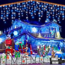 Icicle Lights Nielfoi 1280 LED 40m azul e branco de Natal