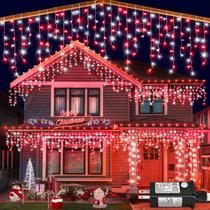 Icicle Lights Nielfoi 1280 LED 40m vermelho branco Natal ao ar livre Icicle Lights Nielfoi 1280 LED 40m vermelho branco Natal ao ar livre