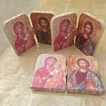 Ícone Católico Ortodoxo Criativo: Diptych De Cristo, O Mestre E a Virgem De Kazan Presente Ícone Católico Ortodoxo Criativo: Diptych De Cristo, O Mestre E a Virgem De Kazan Presente
