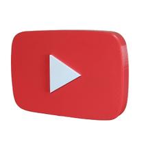 Ícone Youtube Para Decoração De Mesa 14x10 Cm Geek 3d Color Ícone Youtube Para Decoração De Mesa 14x10 Cm Geek 3d Color