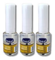 Ideal Base P/ Unhas Extra Brilho Argan 9ml Secagem Rápida (Kit c/3 Unidades)