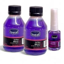 Ideal Extra Brilho Roxinho Esmalte 9ml Secagem Rapida + Refil 100ml