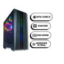 Ideal para home e estudo PC Intel Core i3, 8GB RAM,SSD 240GB