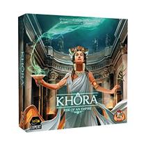 IELLO: Khôra - Rise of an Empire, Jogo de tabuleiro de estratégia, Corrida para o jogo de desenvolvimento, Desenvolva sua cidade melhor e mais rápido do que seu oponente, para maiores de 14 anos