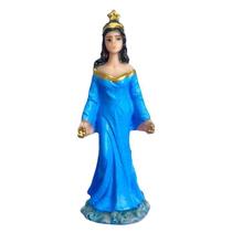 Iemanjá Azul Escultura Em Resina 7 Cm