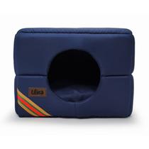 Iglu toca pet impermeável vira cama 2 em 1 cachorro e gatoe chique 100% impermeável Cor:Azul marinho